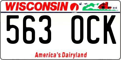 WI license plate 563OCK