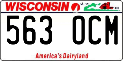WI license plate 563OCM