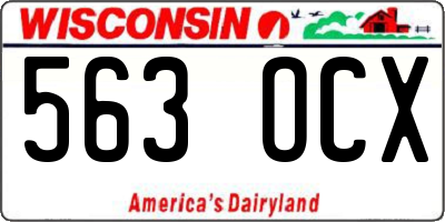 WI license plate 563OCX