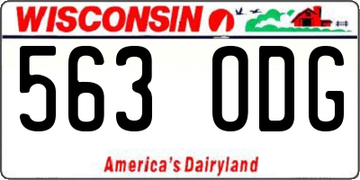 WI license plate 563ODG