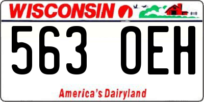 WI license plate 563OEH