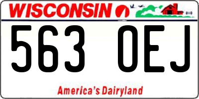 WI license plate 563OEJ