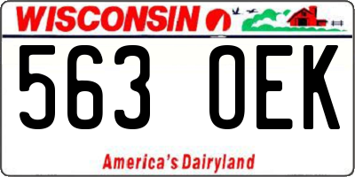 WI license plate 563OEK