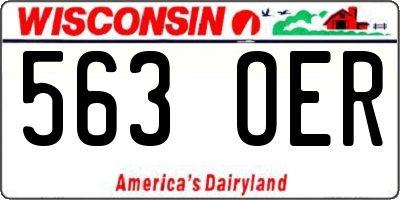 WI license plate 563OER