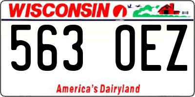 WI license plate 563OEZ