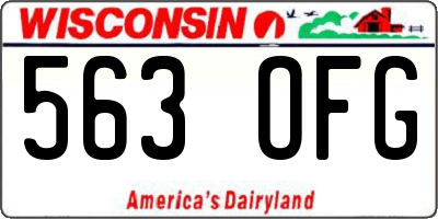 WI license plate 563OFG