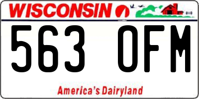 WI license plate 563OFM