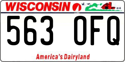 WI license plate 563OFQ