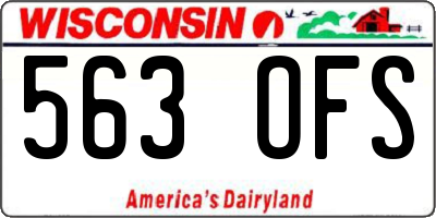 WI license plate 563OFS