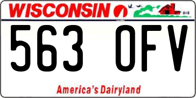 WI license plate 563OFV
