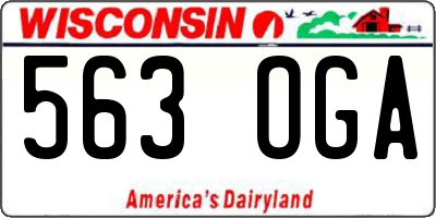 WI license plate 563OGA