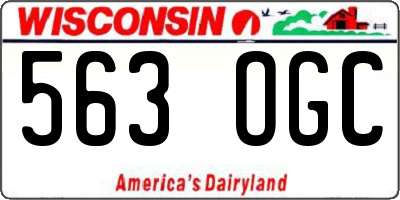 WI license plate 563OGC