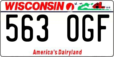 WI license plate 563OGF