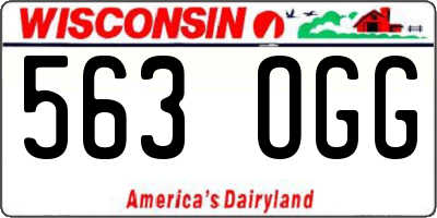 WI license plate 563OGG