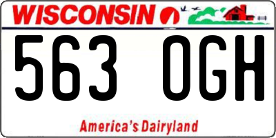 WI license plate 563OGH