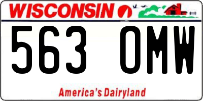 WI license plate 563OMW