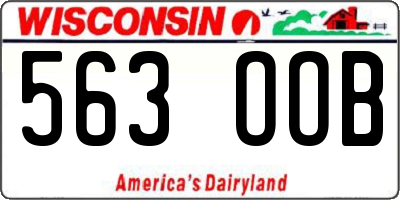 WI license plate 563OOB