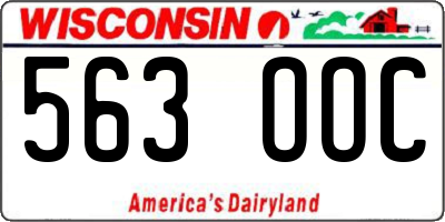 WI license plate 563OOC