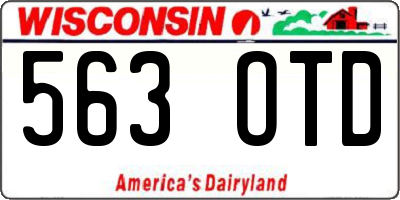 WI license plate 563OTD
