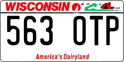 WI license plate 563OTP