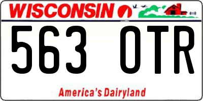 WI license plate 563OTR