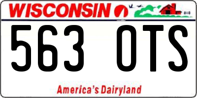 WI license plate 563OTS