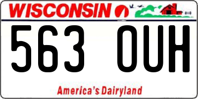 WI license plate 563OUH