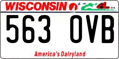 WI license plate 563OVB