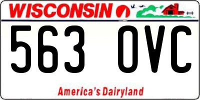 WI license plate 563OVC