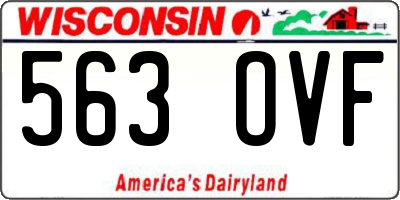 WI license plate 563OVF