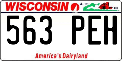 WI license plate 563PEH
