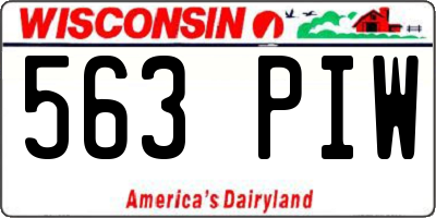 WI license plate 563PIW