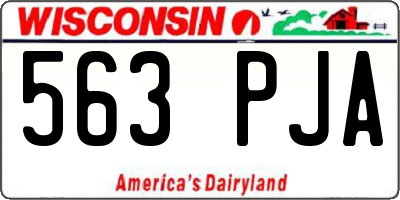 WI license plate 563PJA