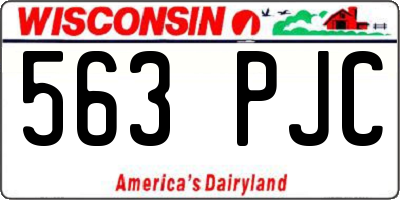 WI license plate 563PJC