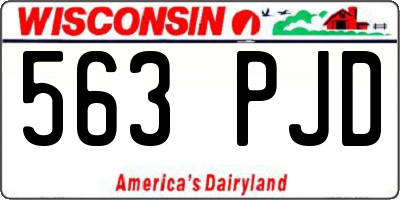 WI license plate 563PJD