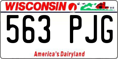 WI license plate 563PJG