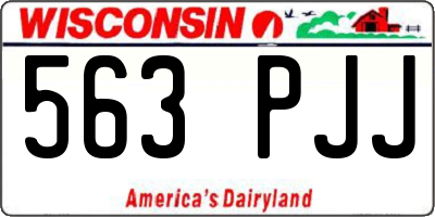 WI license plate 563PJJ