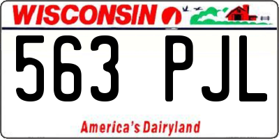 WI license plate 563PJL