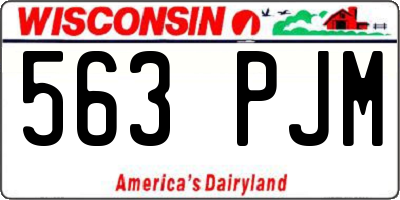 WI license plate 563PJM