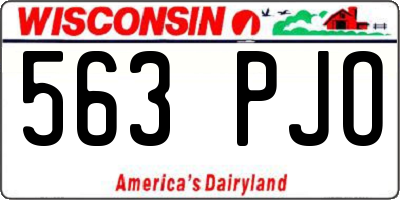 WI license plate 563PJO