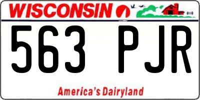 WI license plate 563PJR