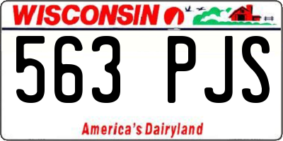WI license plate 563PJS