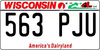 WI license plate 563PJU