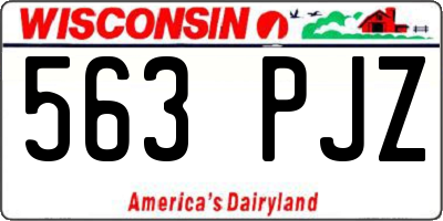 WI license plate 563PJZ