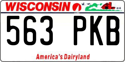 WI license plate 563PKB