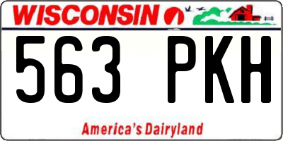 WI license plate 563PKH
