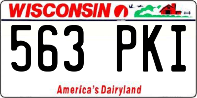 WI license plate 563PKI
