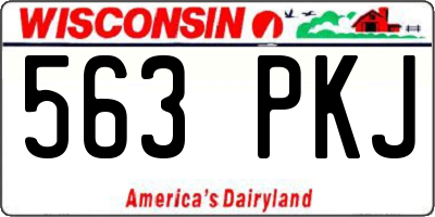 WI license plate 563PKJ