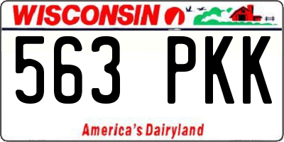 WI license plate 563PKK