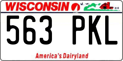 WI license plate 563PKL